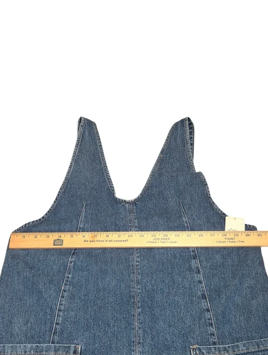 Free People High Roller Jumpsuit Sapphire Blue Slouchy Relaxed Cotton Large NWT - Picture 12 of 13